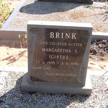 BRINK Margaretha S. 1909-1979