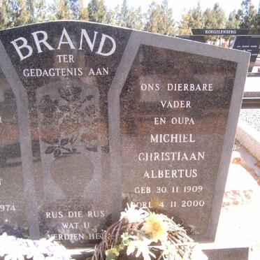BRAND Michiel Christiaan Albertus 1909-2000