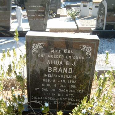 BRAND Alida G.J. nee MEISSENHEIMER 1892-1981