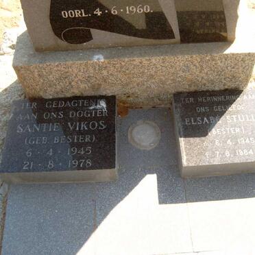VIKOS Santie nee BESTER 1945-1978 :: STULIK Elsabe nee BESTER 1945-1984