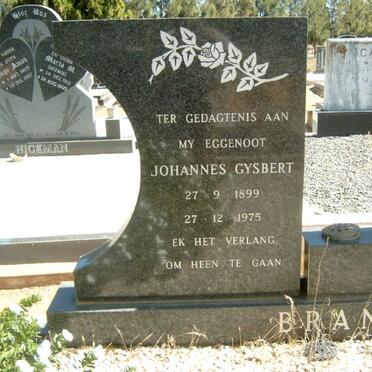 BRAND Johannes Gysbert 1899-1975 &amp; Maria Magarita Johanna VAN ZYL 1910-1983 