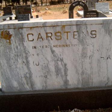 CARSTENS John J. 19?8-1992 &amp; Lettie H.A.M. ????-????