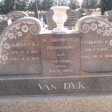 DYK Albertus B.J., van 1882-1961 &amp; Catherina H. 1901-1986