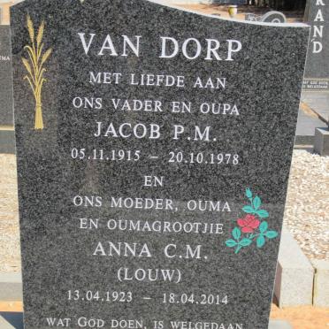 DORP Jacob P.M., van 1915-1978 &amp; Anna C.M. LOUW 1923-2014