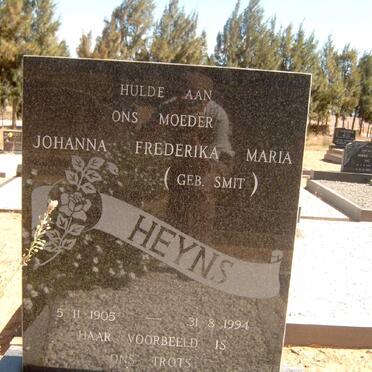 HEYNS Johanna Frederika Maria nee SMIT 1905-1994