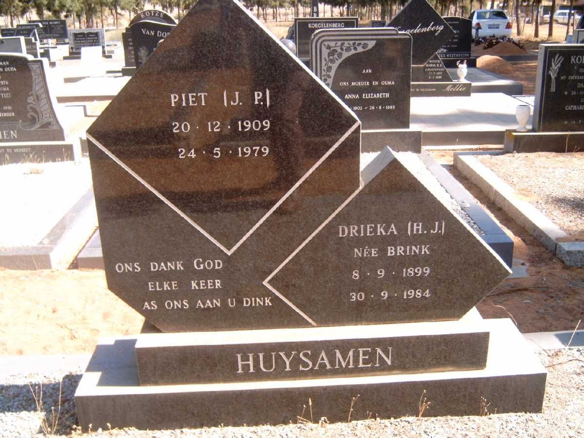 HUYSAMEN Piet J.P. 1909-1979 &amp; Drieka H.J. BRINK 1899-1984