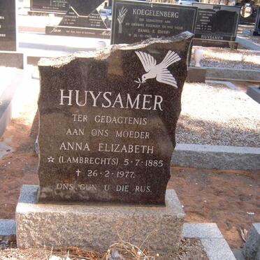 HUYSAMER Anna Elizabeth nee LAMBRECHTS 1885-1977