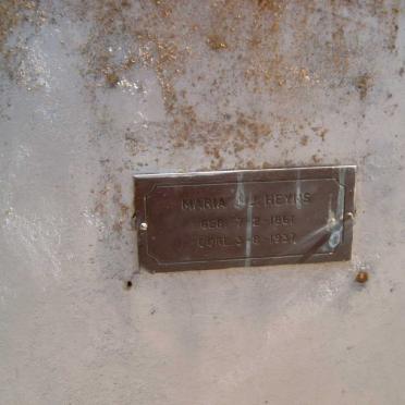 HEYNS Maria ?.J. 1861-1937