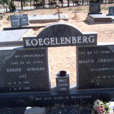 KOEGELENBERG Renier Adriaan 1916-1989 &amp; Maatje Christina GILDENHUYS 1921-