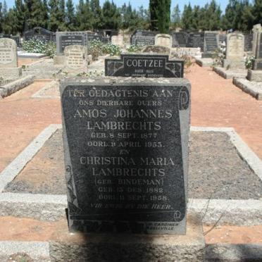 LAMBRECHTS Amos Johannes 1877-1953 &amp; Christina Maria BINDEMAN 1882-1958
