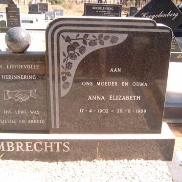 LAMBRECHTS Anna Elizabeth 1902-1989