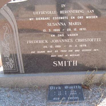 SMITH Frederick Johannes Christoffel 1901-1979 &amp; Susanna Maria 1905-1970
