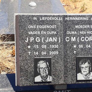 SMIT J.P.G. 1930-2009 &amp; C.M. HICKMAN 1934-