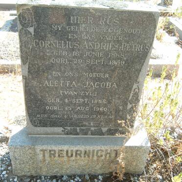 TREURNICHT Cornelius Andries Petrus 1888-1959 &amp; Aletta Jacoba VAN ZYL 1896-1960