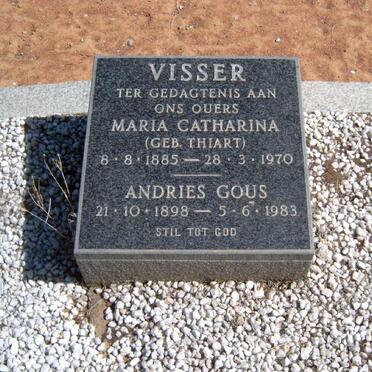 VISSER Andries Gous 1898-1983 &amp; Maria Catharina THIART 1885-1970