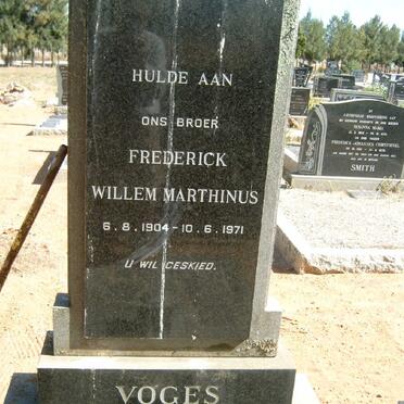VOGES Frederick Willem Marthinus 1904-1971