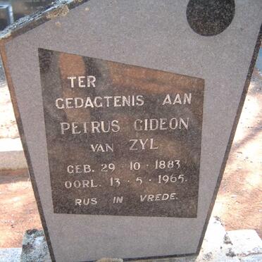 ZYL Petrus Gideon, van 1883-1965