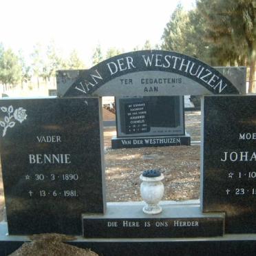 WESTHUIZEN Bennie, van der 1890-1981 &amp; Johanna 1892-1980