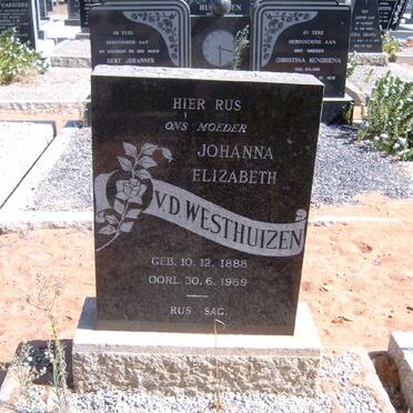WESTHUIZEN Johanna Elizabeth, v.d. 1888-1969
