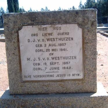 WESTHUIZEN D.J., v.d. 1857-1941 &amp; M.J.S. 1857-1942