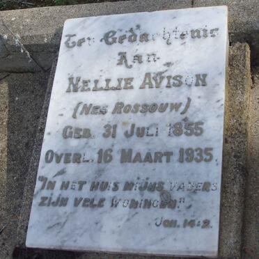 AVISON Nellie nee ROSSOUW 1855-1935
