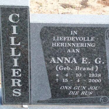 CILLIERS Anna E.G. nee BRAND 1938-2000