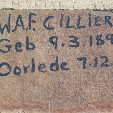 CILLIERS W.A.F. 1897-1972