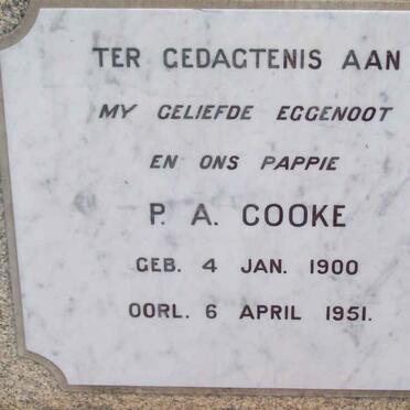 COOKE P.A. 1900-1951