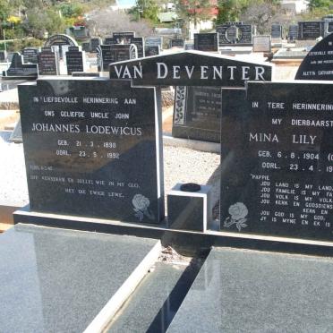 DEVENTER Johannes Lodewicus, van 1898-1992 &amp; Mina Lily FEIN 1904-1986