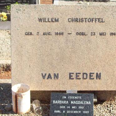 EEDEN Willem Christoffel, van 1866-1963 &amp; Barbara Magdalena 1910-1989