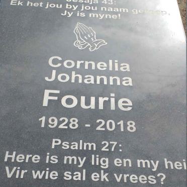 FOURIE Barend Jacobus Pieter 1924-2004 &amp; Cornelia Johanna 1928-2018