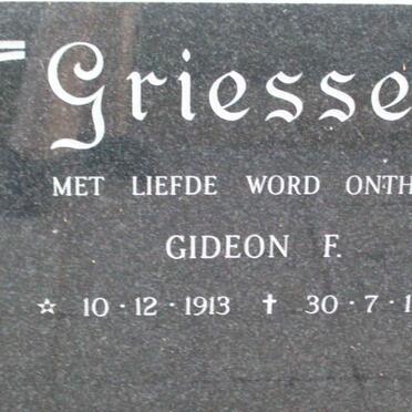 GRIESSEL Gideon F. 1913-1980