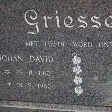 GRIESSEL Johan David 1910-1980