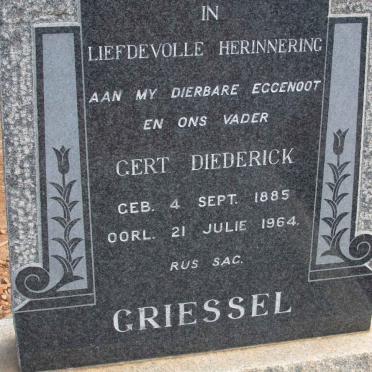 GRIESSEL Gert Diederick 1885-1964