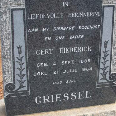 GRIESSEL Gert Diederick 1885-1964