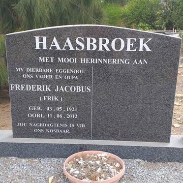 HAASBROEK Frederik Jacobus 1921-2012