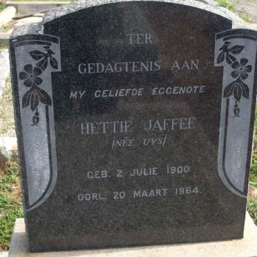 JAFFEE Hettie nee UYS 1900-1964