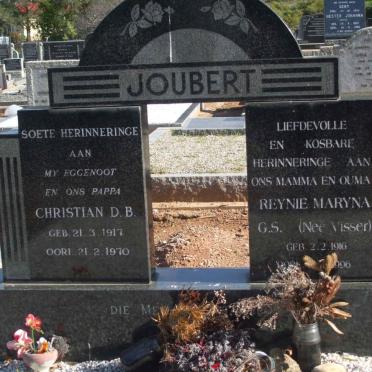 JOUBERT Christian D.B. 1917-1970 &amp; Reynie Maryna G.S. VISSER 1916-1996