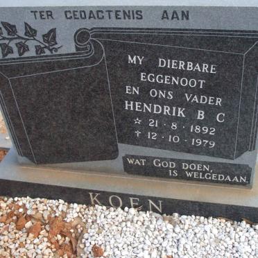 KOEN Hendrik B.C. 1892-1979