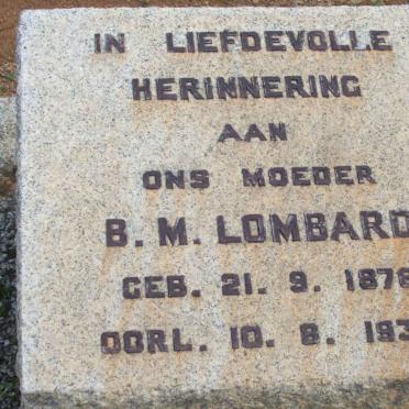 LOMBARD B.M. 1876-1933