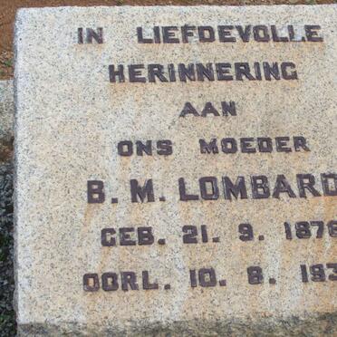 LOMBARD B.M. 1876-1933