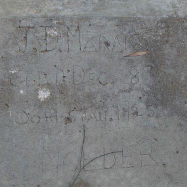 MARAIS J.D. 1875-1925