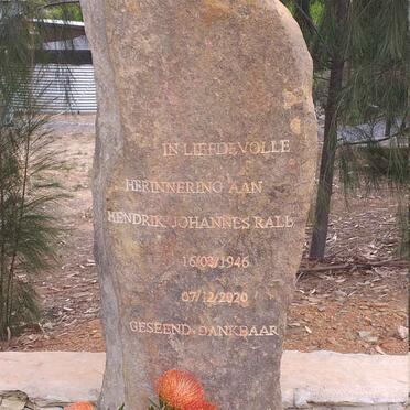 RALL Hendrik Johannes 1946-2020