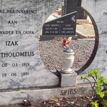 SPIES Izak Bartholomeus 1919-1991 &amp; Elizabeth Catharina 1922-1991