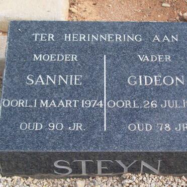 STEYN Gideon -1964 &amp; Sannie -1974