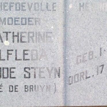STEYN Catherine Elfleda Maude nee DE BRUYN 188?-1966