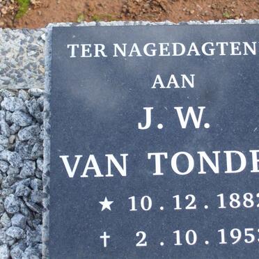 TONDER J.W., van 1882-1953