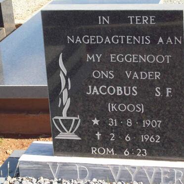VYVER Jacobus S.F., van der 1907-1962