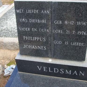 VELDSMAN Philippus Johannes 1896-1976