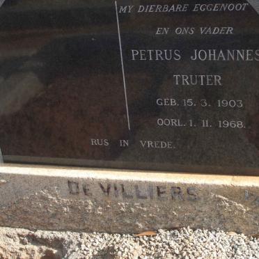 VILLIERS Petrus Johannes Truter, de 1903-1968